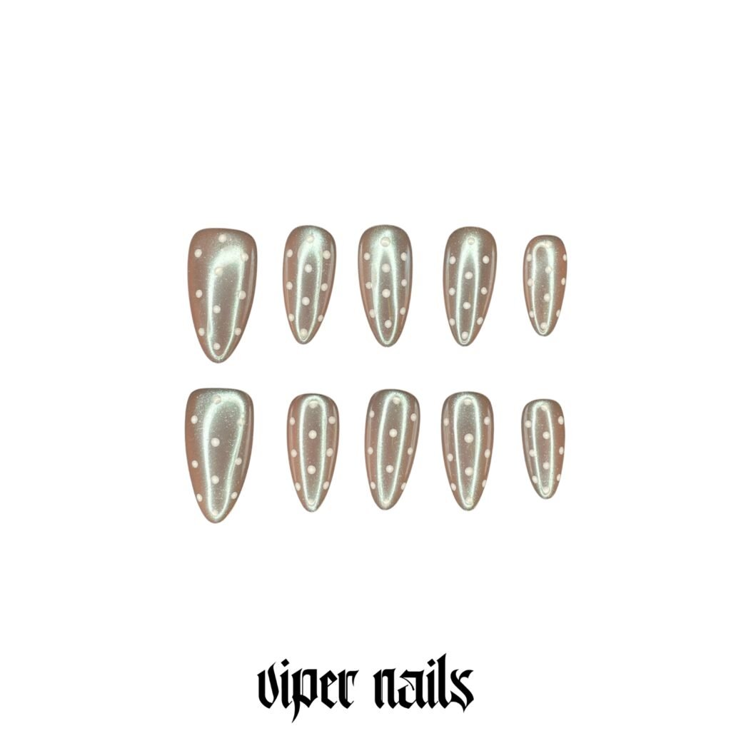 D010-Pink Silver Dots